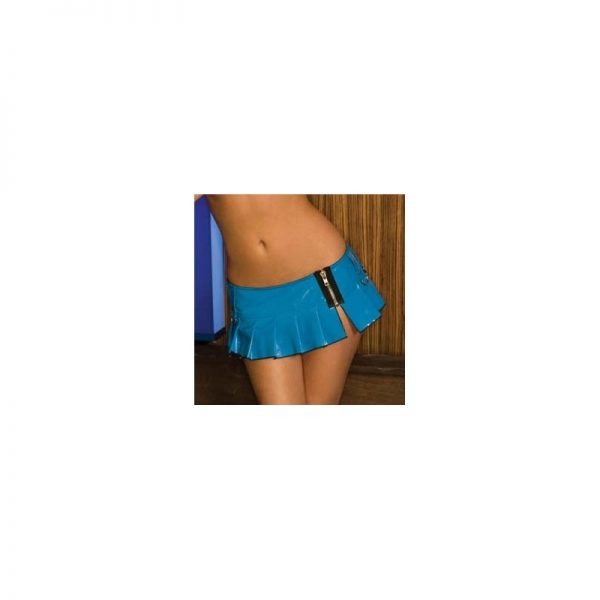 Minifalda vinilo azul