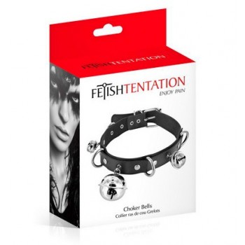 Fetish Tentation collar cascabel zafiro